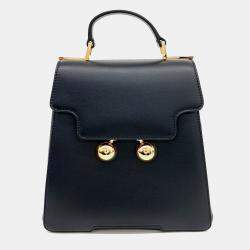 Marni Black Leather Marni trunkaru backpack