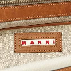 Marni Purple/Silver Fabric Embroidered Frame Shoulder Bag