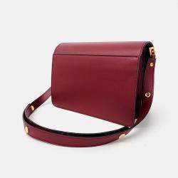 Pre Owned Marni Burgundy Leather Marni trunk Bag
