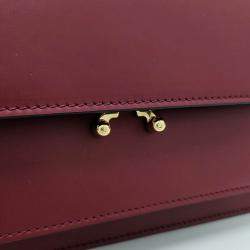 Pre Owned Marni Burgundy Leather Marni trunk Bag