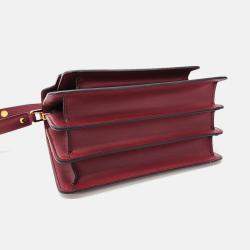 Pre Owned Marni Burgundy Leather Marni trunk Bag
