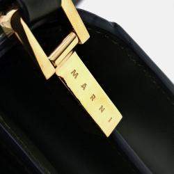 Pre Owned Marni Green Leather Mini Trunk Bag