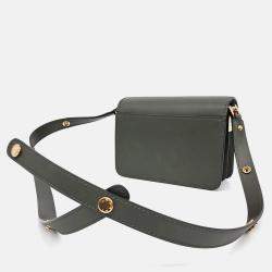 Pre Owned Marni Green Leather Mini Trunk Bag