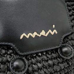 Pre Owned Marni Black Raffia Marni raffia-effect trunkaru beach bag