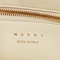 Pre Owned Marni Tan Leather Prisma Shoulder Bag