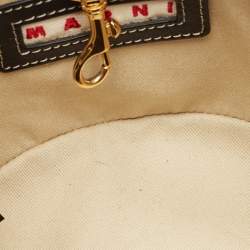 Pre Owned Marni Tropicalia Micro Black Leather Tote