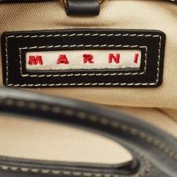 Pre Owned Marni Tropicalia Micro Black Leather Tote