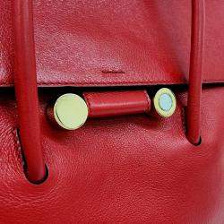 Pre Owned حقيبة يد ماغني توت و كتف جلد أحمر