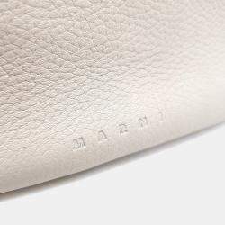 Pre Owned Marni Cream Leather Marni Pannier Tote and Crossbody Bag