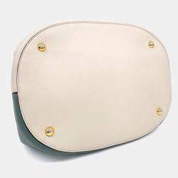 Pre Owned Marni Cream Leather Marni Pannier Tote and Crossbody Bag