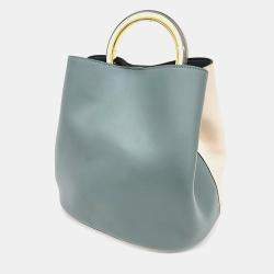 Pre Owned Marni Cream Leather Marni Pannier Tote and Crossbody Bag