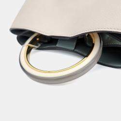 Pre Owned Marni Cream Leather Marni Pannier Tote and Crossbody Bag