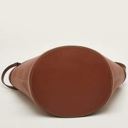 Pre Owned حقيبة يد توتس مارني مطرزة بشعار جلد بني صغيرة تروبيكاليا