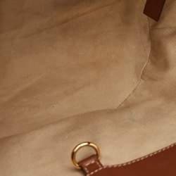 Pre Owned حقيبة يد توتس مارني مطرزة بشعار جلد بني صغيرة تروبيكاليا