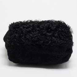 Pre Owned Marni Black Shearling and Fur Vertical Tote