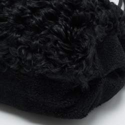 Pre Owned Marni Black Shearling and Fur Vertical Tote