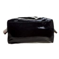 Pre Owned Marni Black/Brown Patent Leather Tote