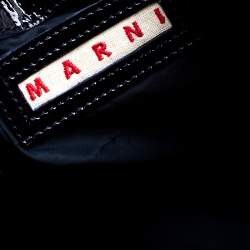 Pre Owned Marni Black/Brown Patent Leather Tote