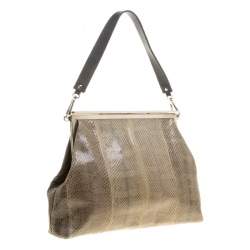 Marni Dark Grey Python Frame Bag