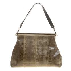 Marni Dark Grey Python Frame Bag