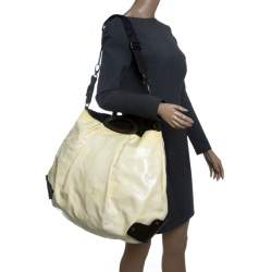 Marni Cream Patent Leather Large New Balloon Hobo