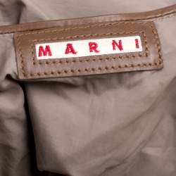 Marni Green Leather Kiss Lock Frame Shoulder Bag