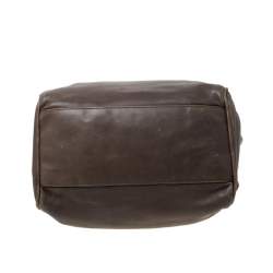 Marni Olive Green/Brown Leather Kiss lock Satchel