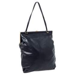 Marni Black Leather Frame Bag