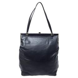 Marni Black Leather Frame Bag