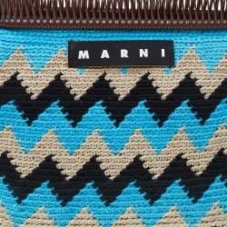 Marni Multicolor Fabric And PVC Crochet Market Frame Bag