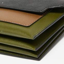 Marni Multicolor Leather Fold Over Pochette Bag