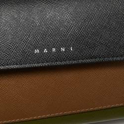 Marni Multicolor Leather Fold Over Pochette Bag