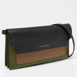 Marni Multicolor Leather Fold Over Pochette Bag