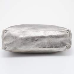 Marni Metallic Silver Leather Shoulder Bag