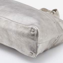 Marni Metallic Silver Leather Shoulder Bag