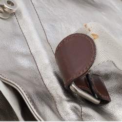 Marni Metallic Silver Leather Shoulder Bag