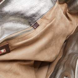 Marni Metallic Silver Leather Shoulder Bag