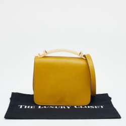 Pre Owned Marni Yellow/Caramel Leather Crossbody Bag