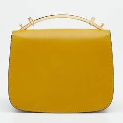 Pre Owned Marni Yellow/Caramel Leather Crossbody Bag