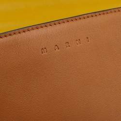 Pre Owned Marni Yellow/Caramel Leather Crossbody Bag