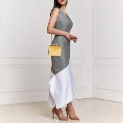 Pre Owned Marni Yellow/Caramel Leather Crossbody Bag
