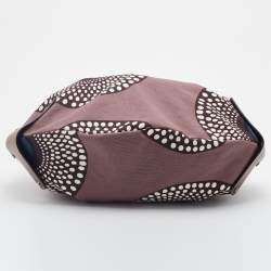 Marni Multicolor Printed Canvas And Leather Hobo