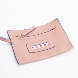 Marni Old Rose Leather Pannier Top Handle Bucket Bag