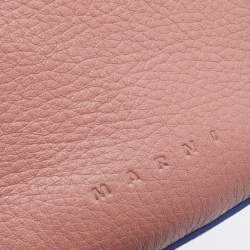 Marni Old Rose Leather Pannier Top Handle Bucket Bag