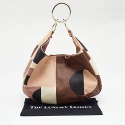 Marni Multicolor Leather Color Block Hobo