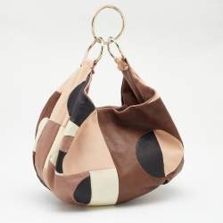 Marni Multicolor Leather Color Block Hobo