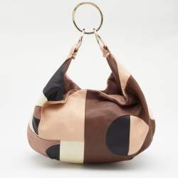 Marni Multicolor Leather Color Block Hobo