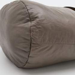 Marni Grey/Brown Leather Bucket Bag