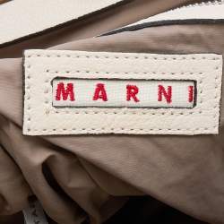 Marni Light Beige/Brown Leather Frame Satchel