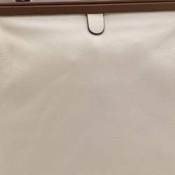 Marni Light Beige/Brown Leather Frame Satchel
